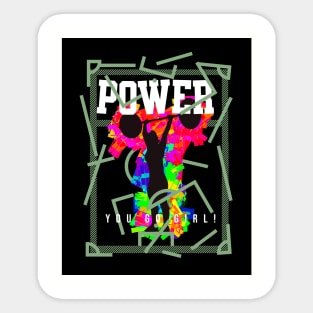 Female Power Lifter Sticker